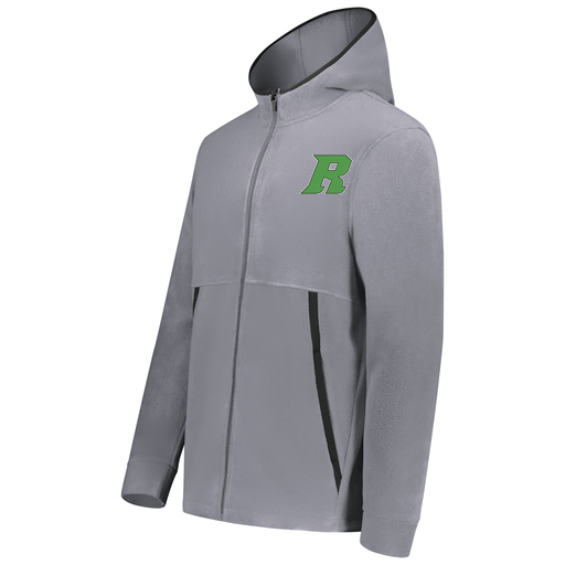 [6858.059.XS-LOGO3] Men's Chill Full Zip Fleece (Adult XS, Gray, Logo 3)