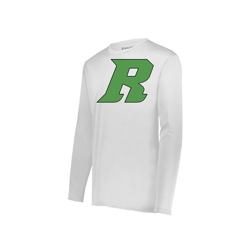 [222823.005.S-LOGO3] Youth LS Smooth Sport Shirt (Youth S, White, Logo 3)