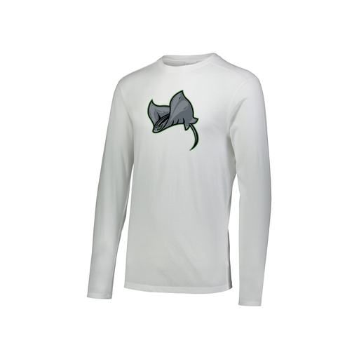 [FTLCUBWH-YS-LOGO1] Decker Youth Tri-Blend T-Shirt - Long Sleeve (Youth S, White, Logo 1)