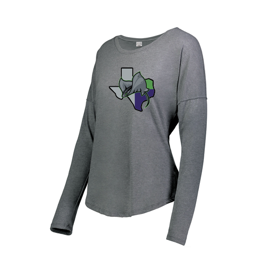 [3077.013.XS-LOGO2] Ladies LS Ultra-blend T-Shirt (Female Adult XS, Gray, Logo 2)